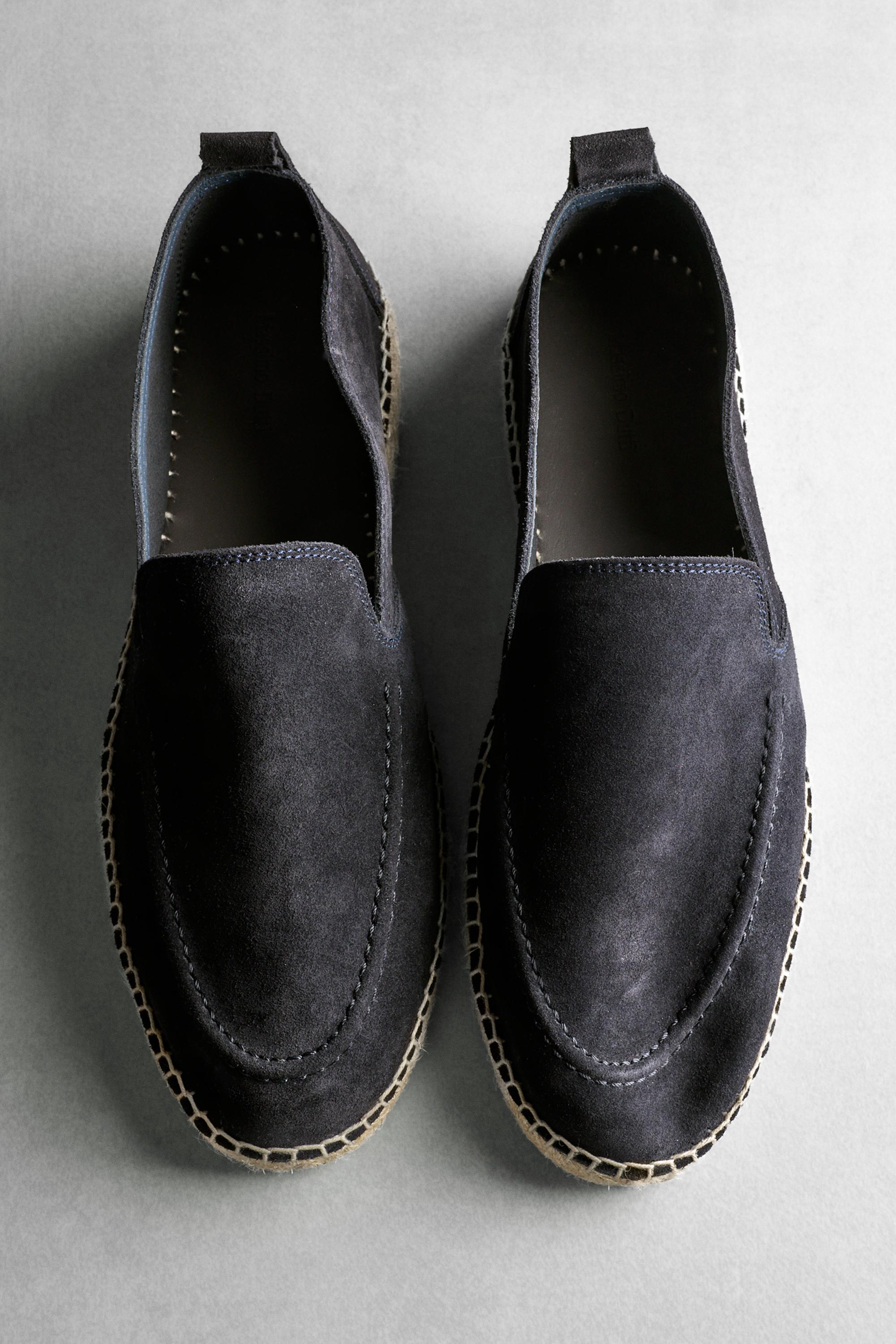 Espadrille ganse cuir